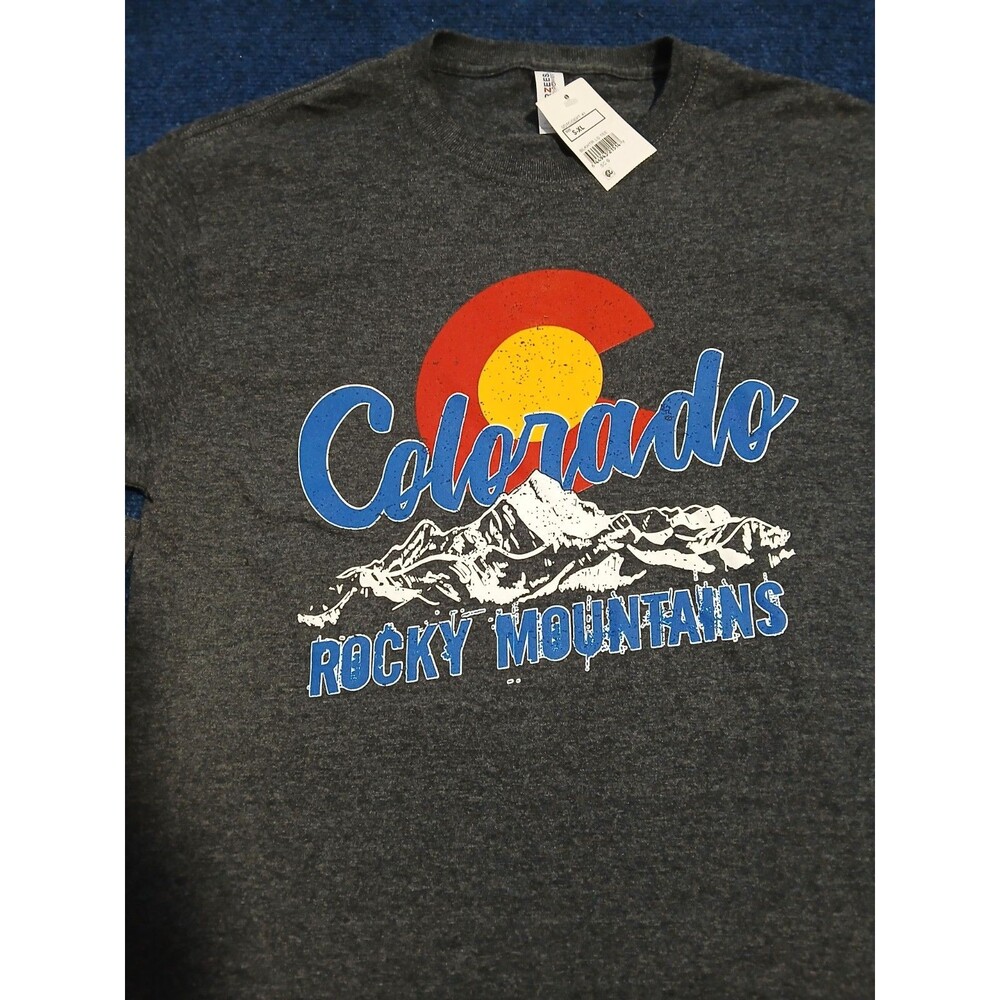 JERZEES   Colorado Rocky Mountains Gray Long Sleeve Shirt  Medium  NWT - Picture 5 of 11